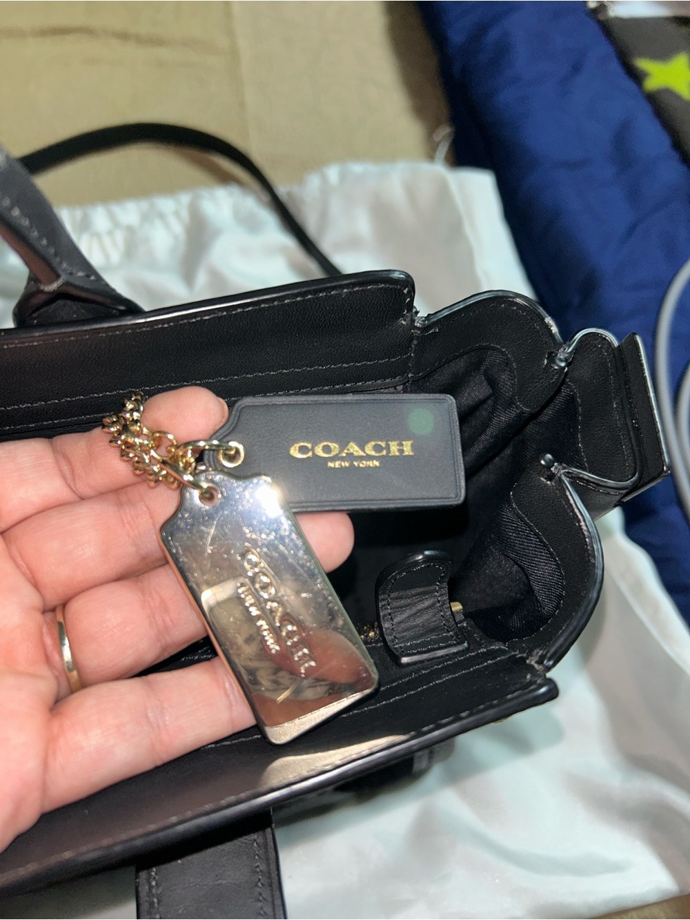 Coach Black Swagger 27 Quilted & Textured Leather Top-Handle Satchel - Picture 11 of 14